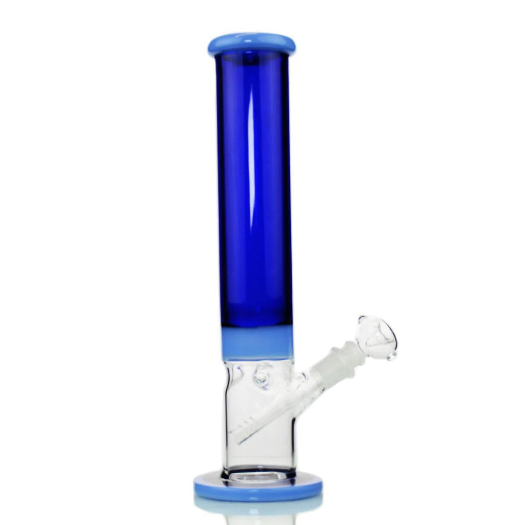 Colored Straight Tube Bong w/ Ice Catch (7544311251100)