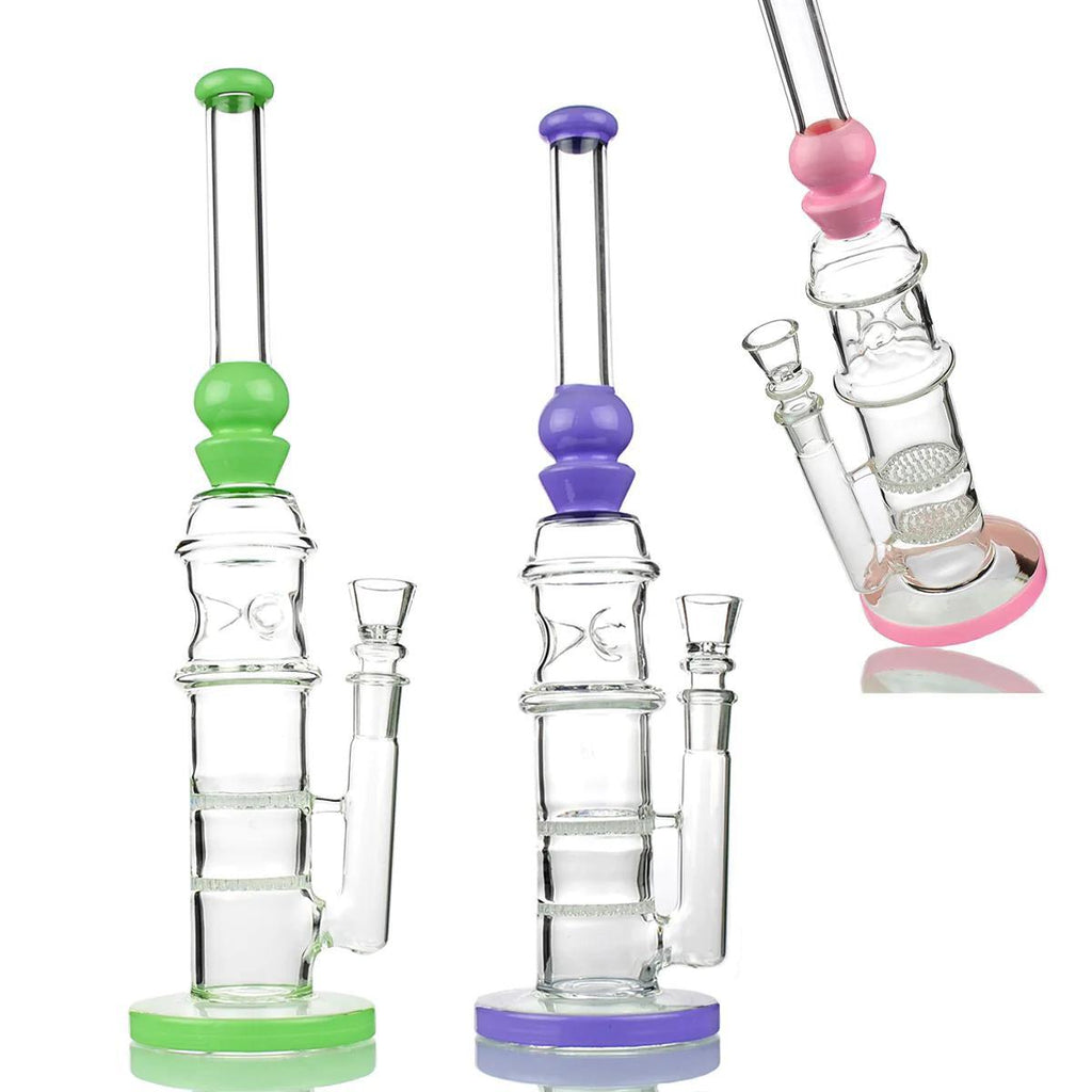 Colorful Can Bong w/ Double Honeycomb Percs (7544308793500)
