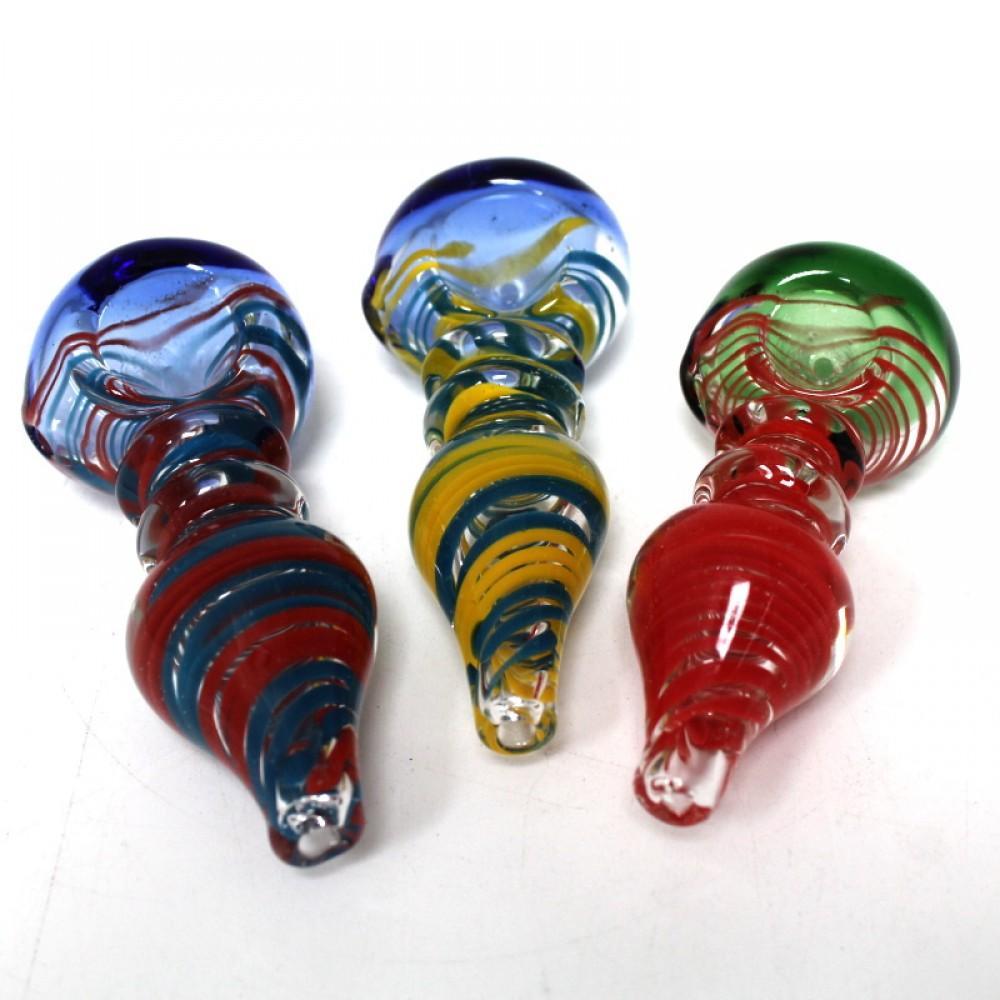 Twisty Pipe w/ Multicolor Swirls (7276468895900)