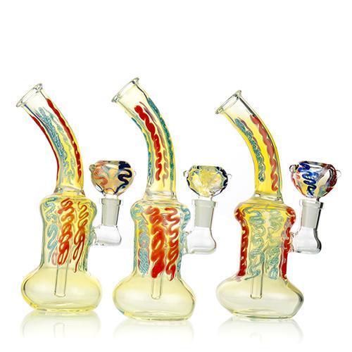 Fumed Twist Colored Can Bong w/ Bent Neck (7276563726492)