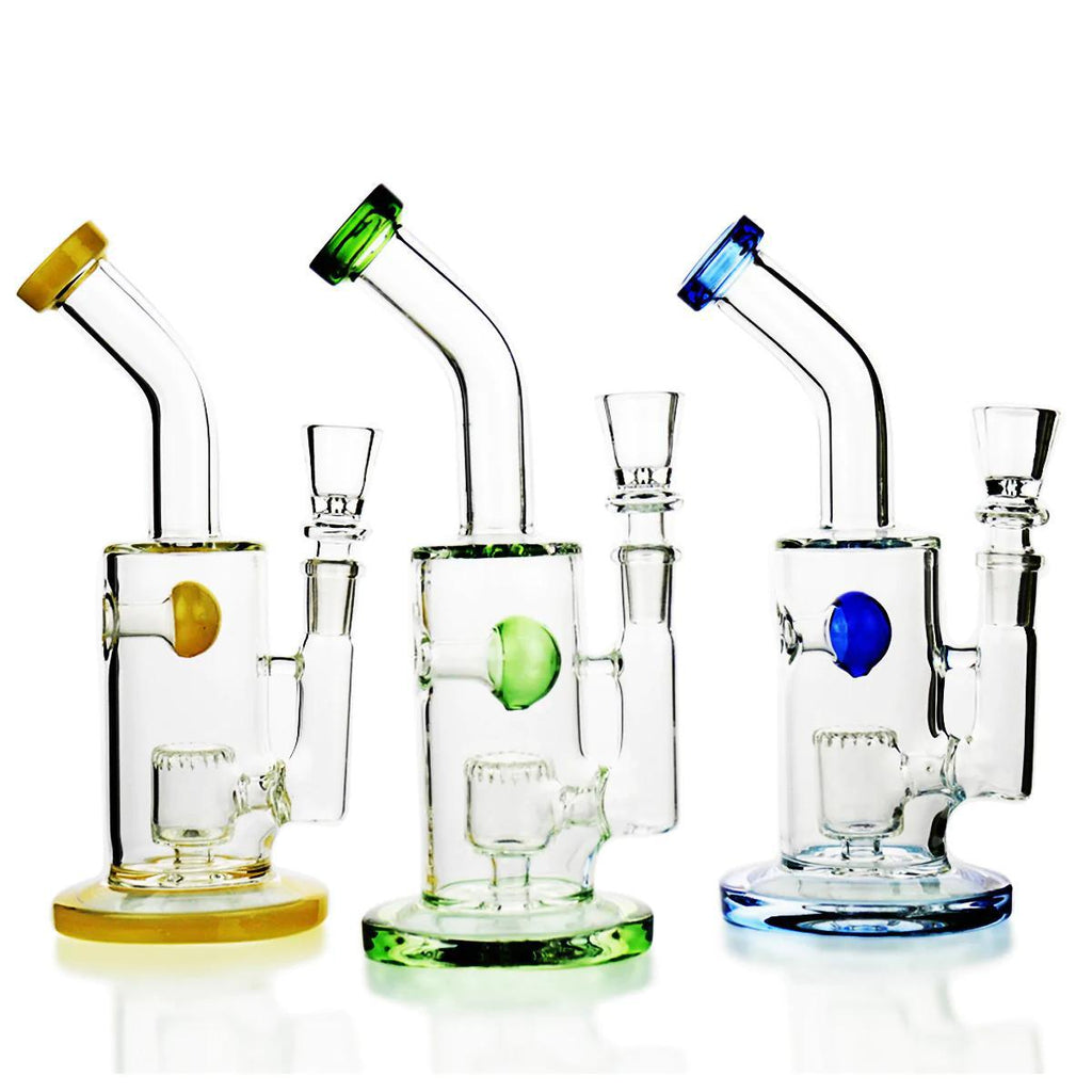Colored Bent Neck Can Bong w/ Domed Circ Perc (7544315609244)