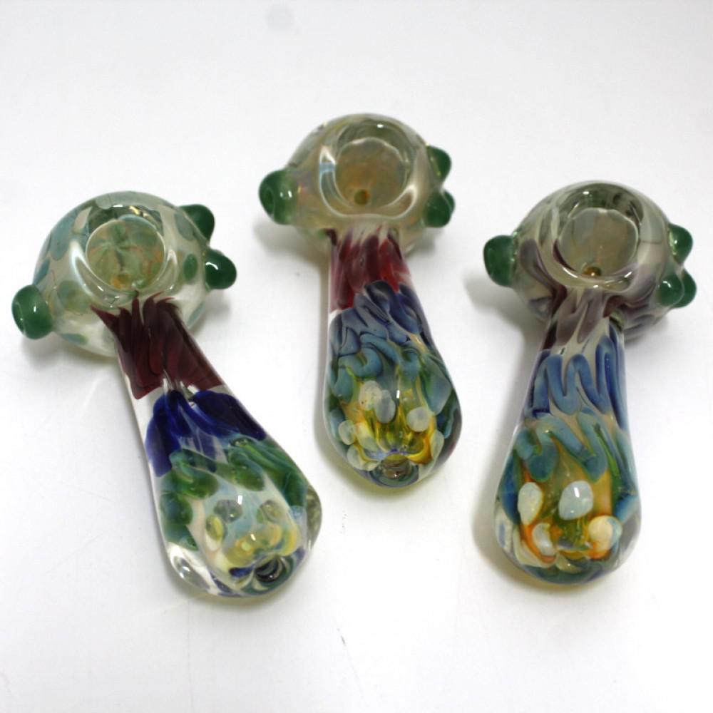 Colorful Fumed Pipe w/ Beads (7579384578204)