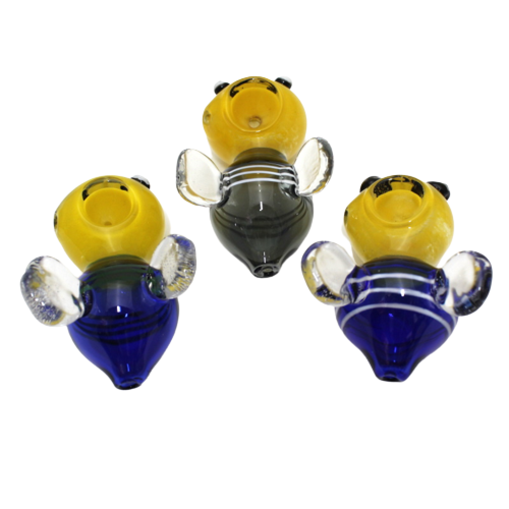 Smiley Bee Pipe (7579393130652)