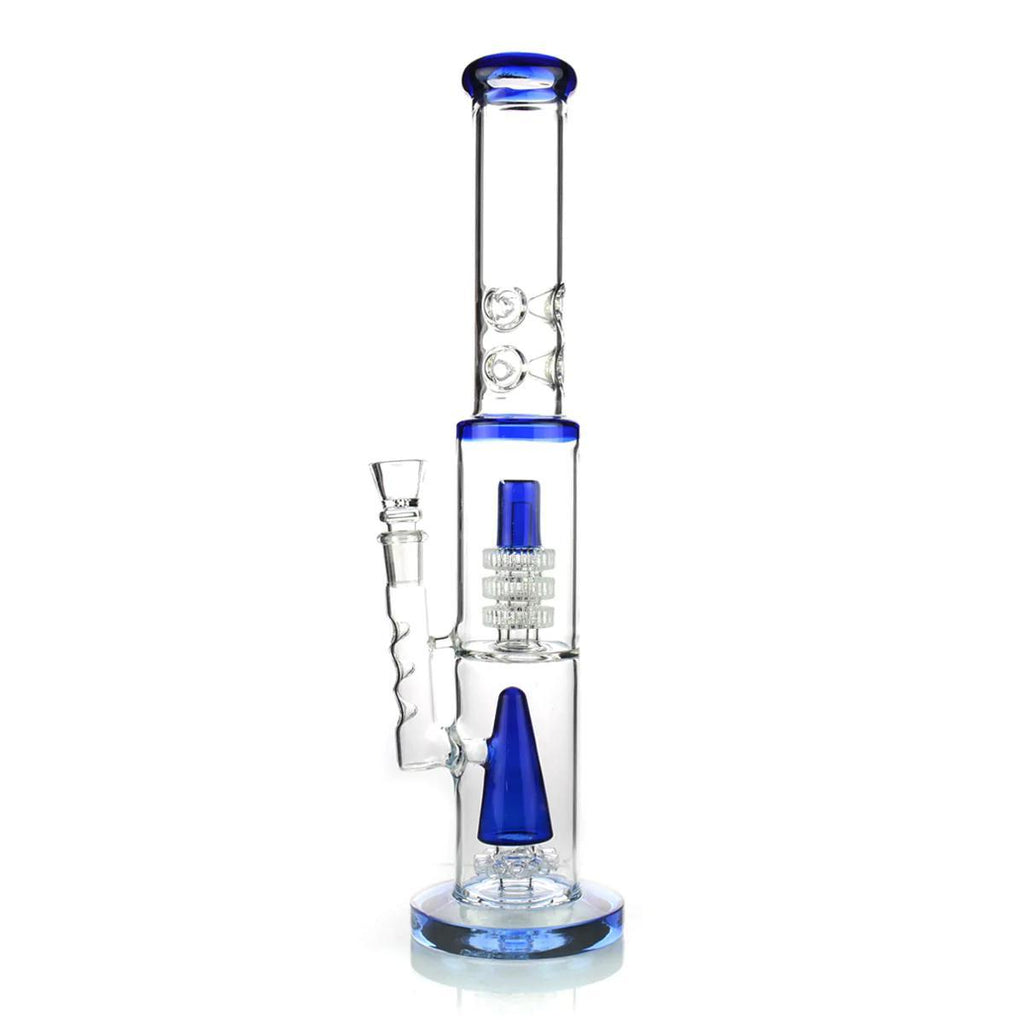 Straight Tube Bong With Triple Circ Perc and Sprinkler Perc (7544301944988)