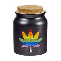 Rainbow Pot Leaf Stash Jar (7276463325340)
