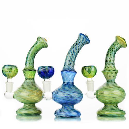 Marbled Color Can Bong w/ Twisted Rope Design (7276541870236)