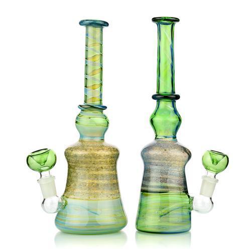 Marble Colored Green Fume Bong (7276460703900)